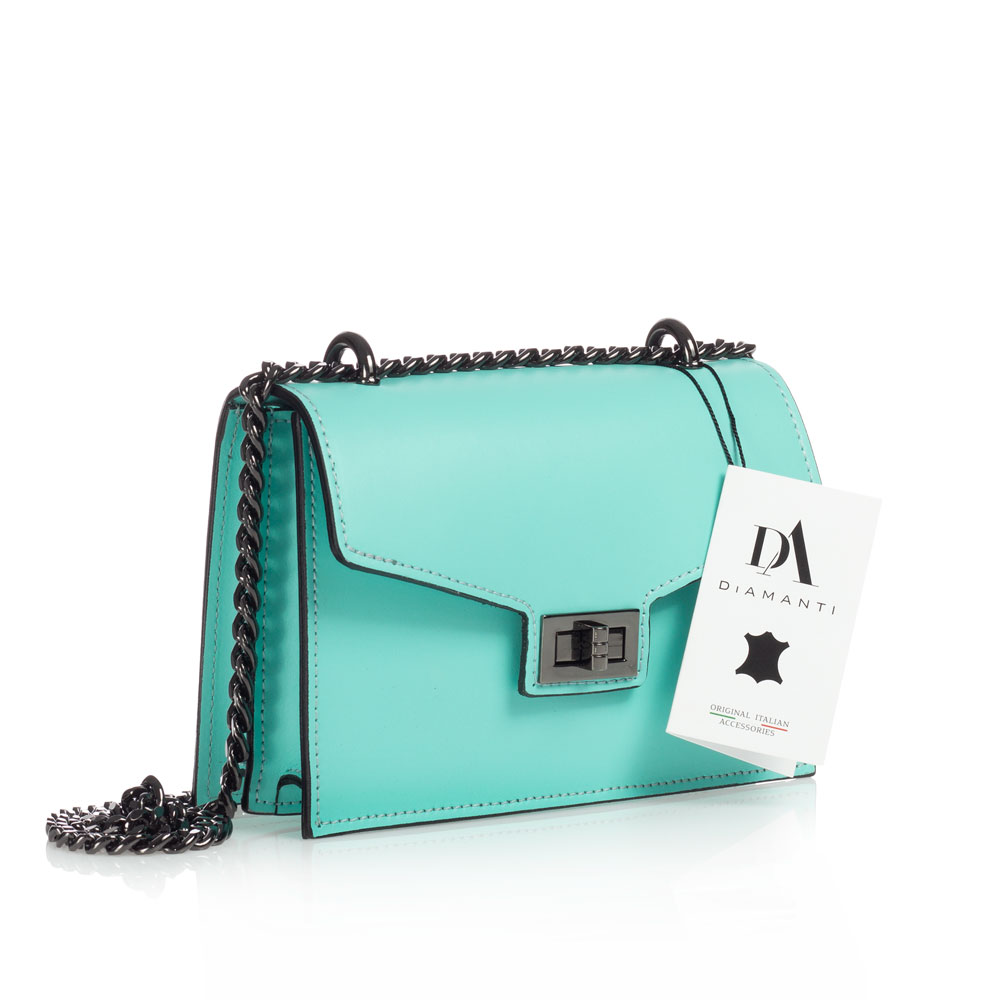 Geanta dama de umar din piele naturala DiAmanti Asti Turchese Fina Geanta dama de umar din piele naturala DiAmanti Asti Turchese Fina